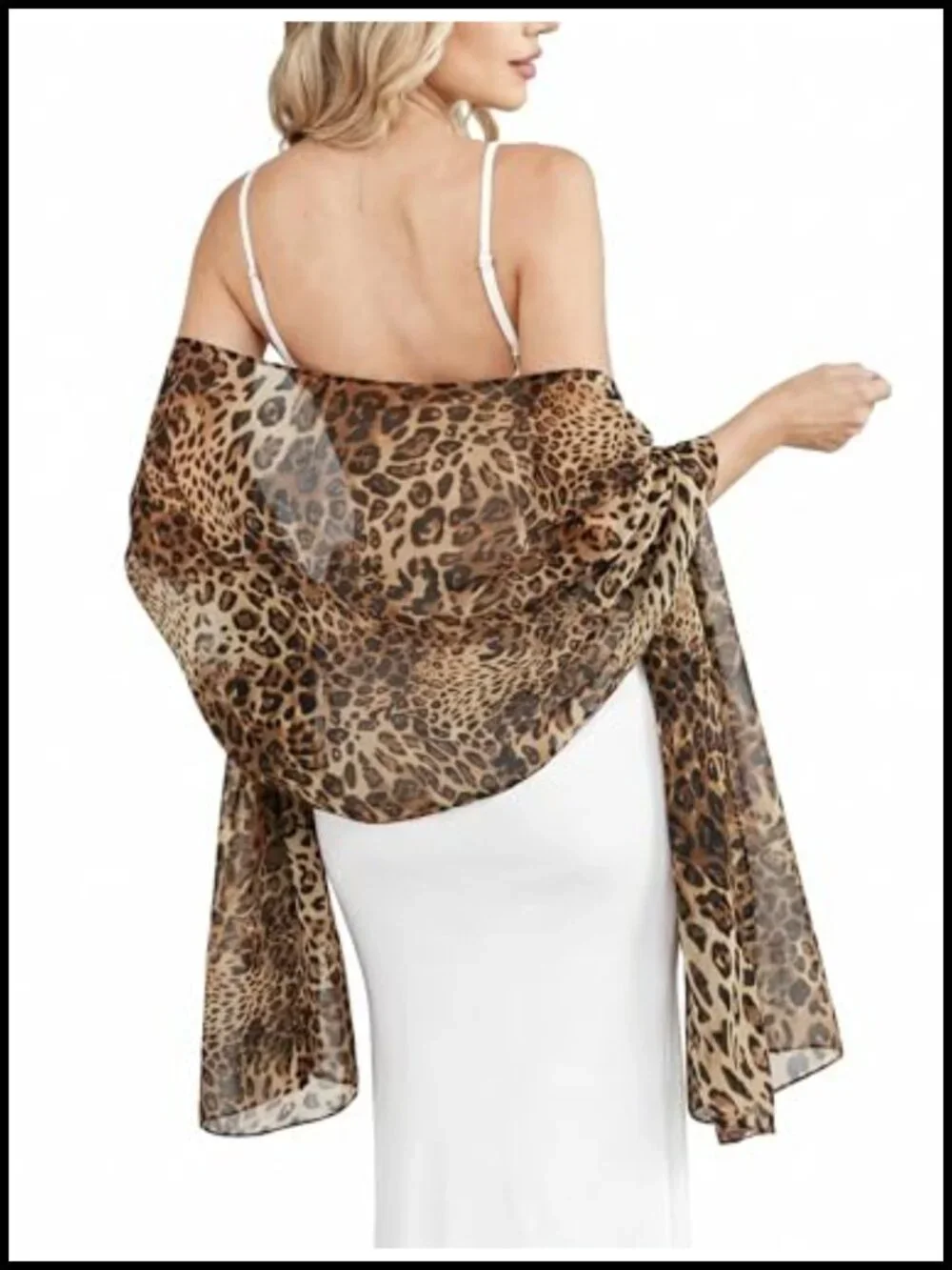 Chiffon Shawl Wrap Elegant Sheer Lightweight Scarf for Wedding Evening Party